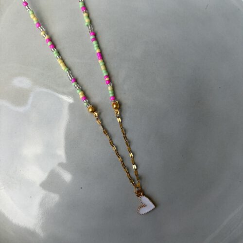 50/50 Ketting goud/gekleurd