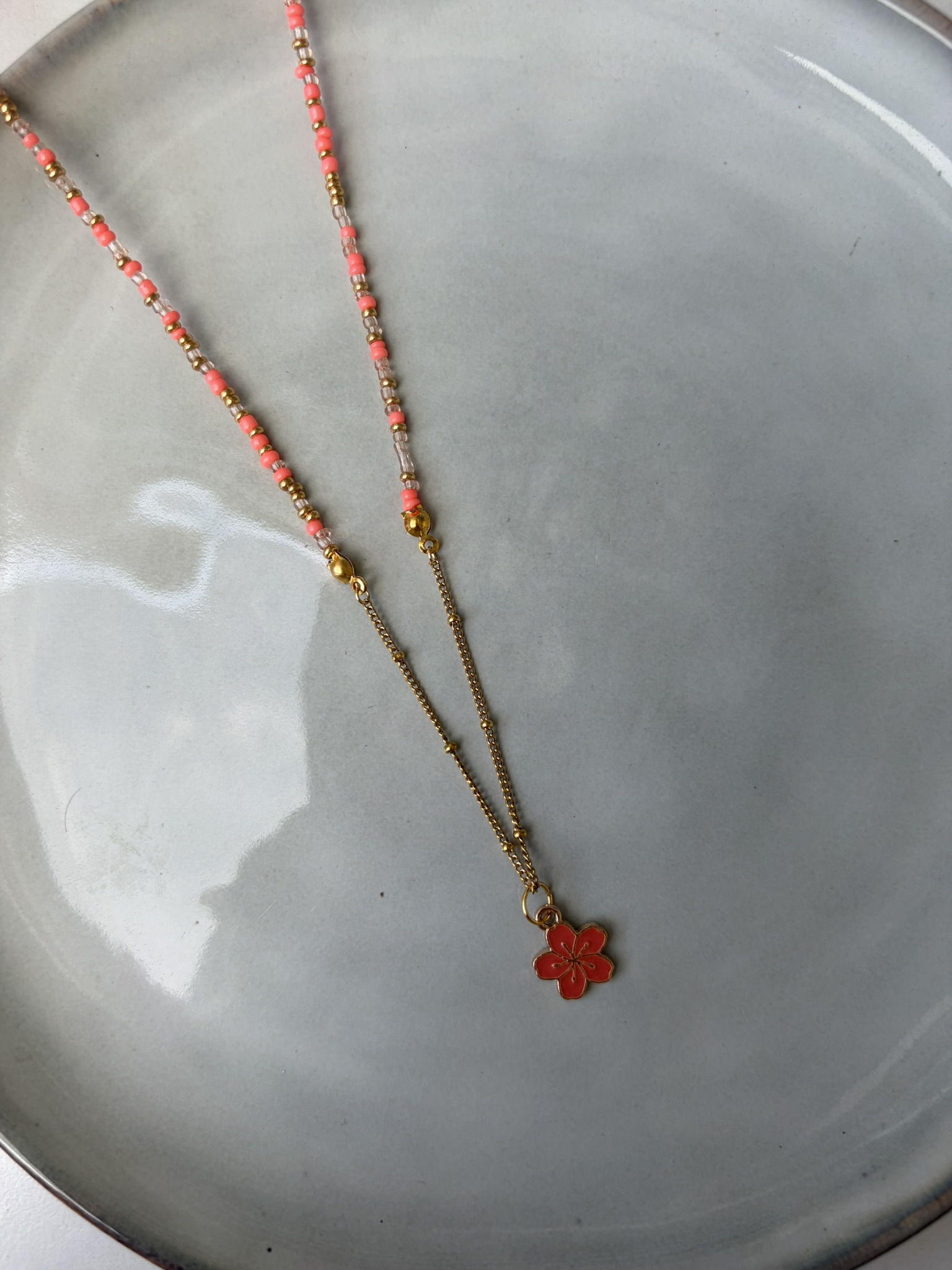 50/50 Ketting koraal/goud