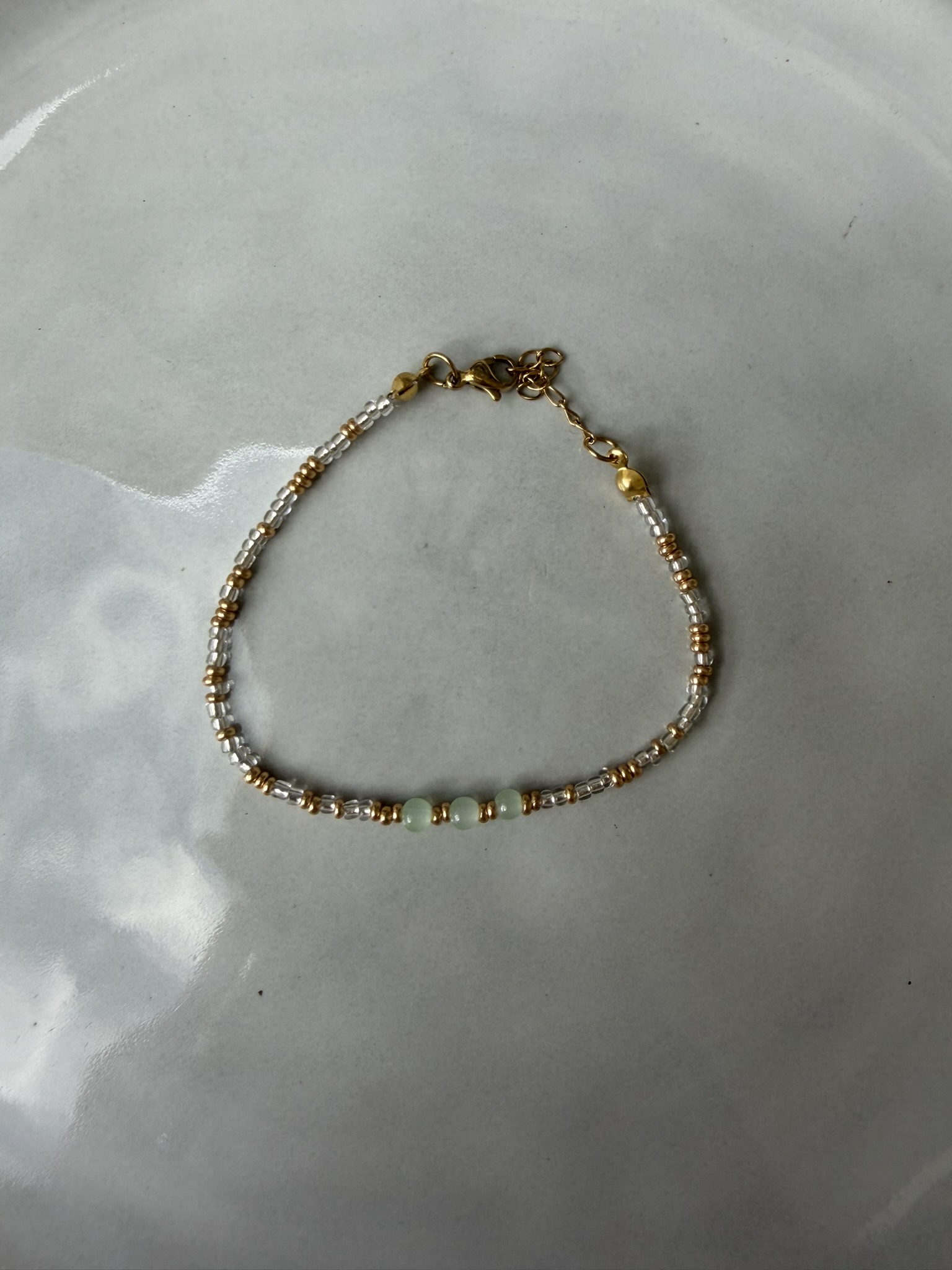 3 Beads Kralen Armband groen