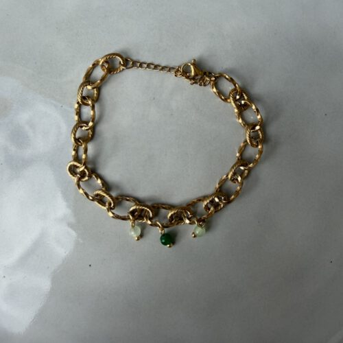 3 Color Beads Armband groen