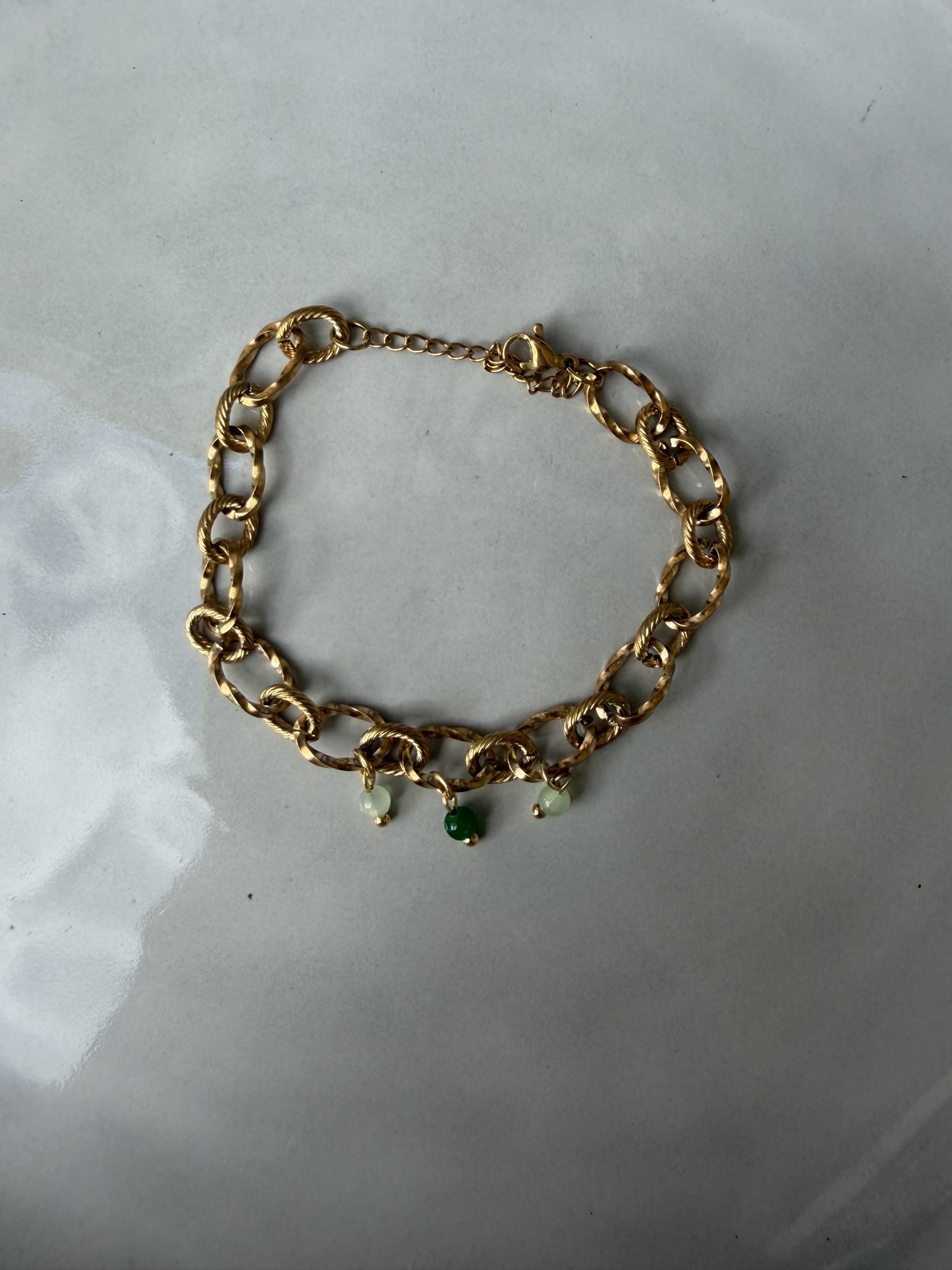 3 Color Beads Armband groen