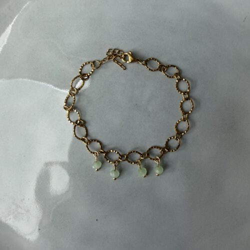 Hanging Beads Armband groen