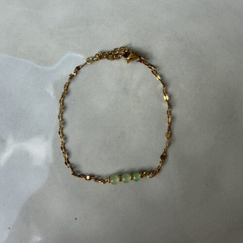 3 Beads Armband groen