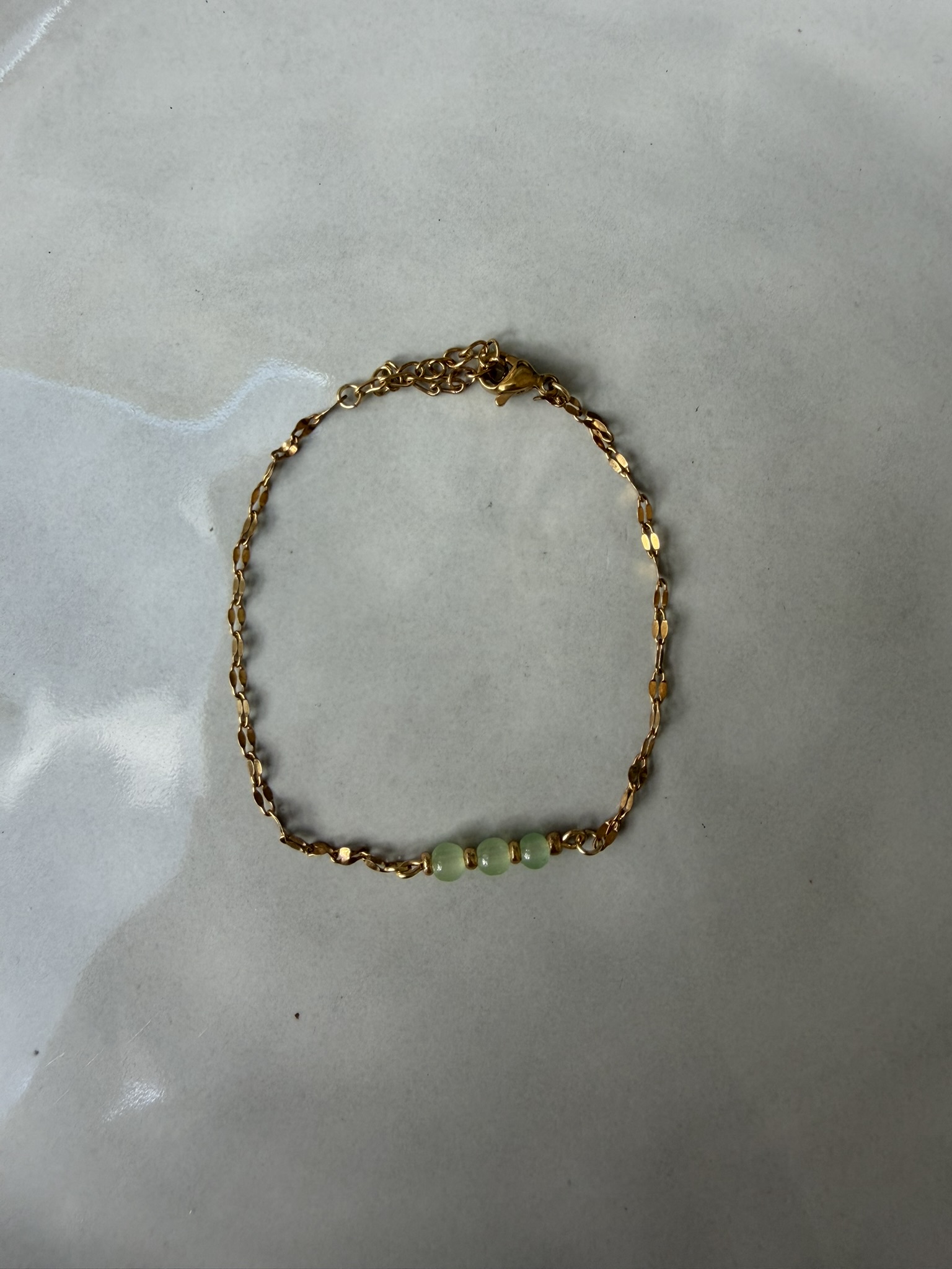 3 Beads Armband groen