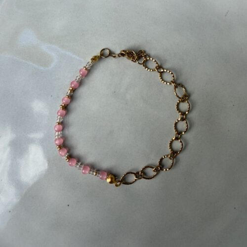 50/50 Beads Armband roze