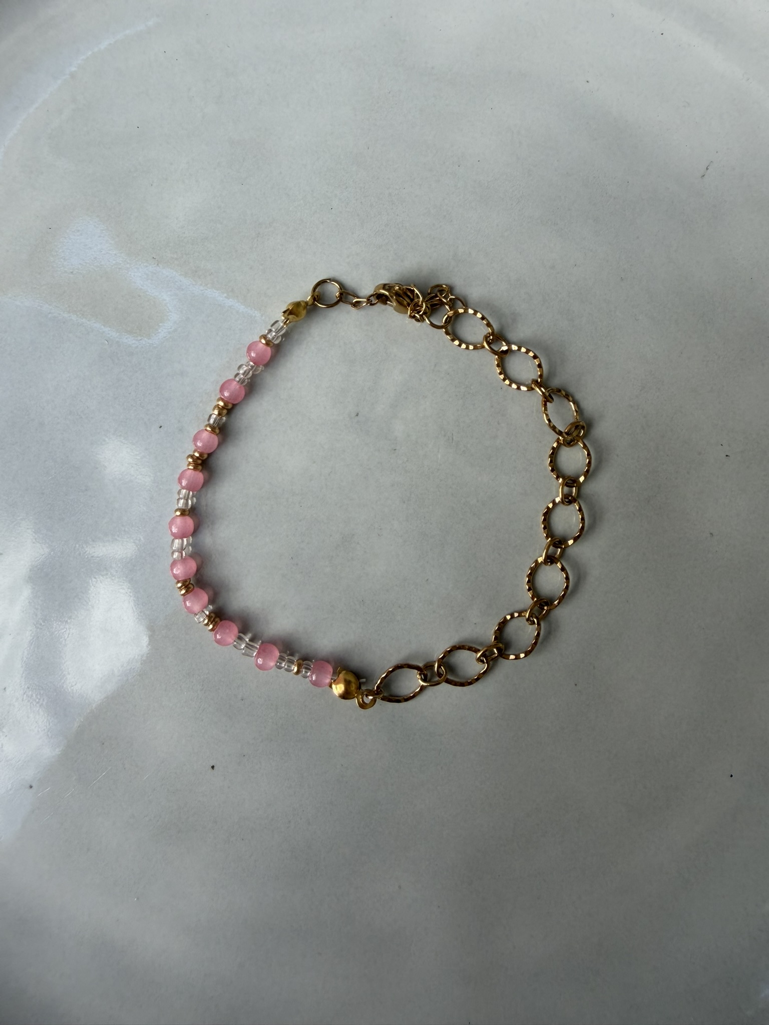 50/50 Beads Armband roze