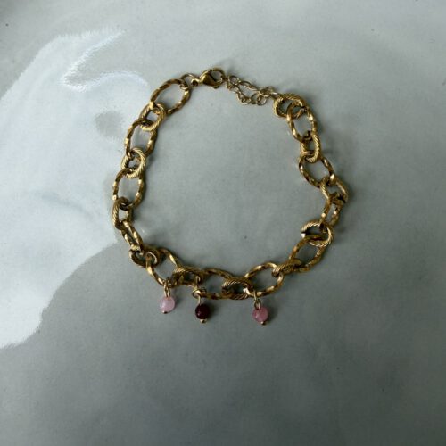 3 Color Beads Armband roze