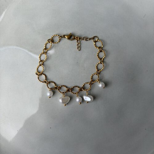 Hanging Pearls Armband goud